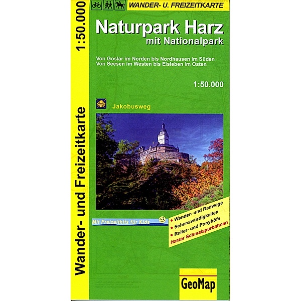 Naturpark Harz mit Nationalpark 1:50.000, GeoMap