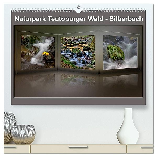 Naturpark Teutoburger Wald - Silberbach (hochwertiger Premium Wandkalender 2024 DIN A2 quer), Kunstdruck in Hochglanz, Ernst Hobscheidt