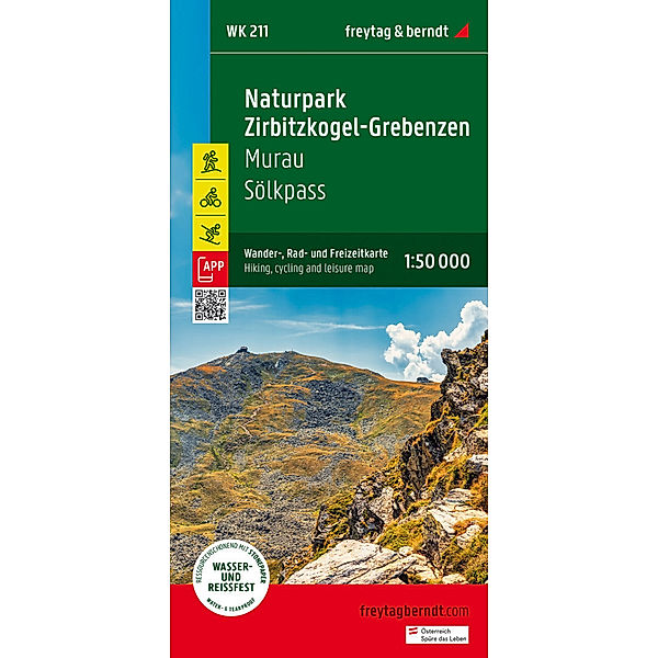 Naturpark Zirbitzkogel-Grebenzen, Wander-, Rad- und Freizeitkarte 1:50.000, freytag & berndt, WK 211