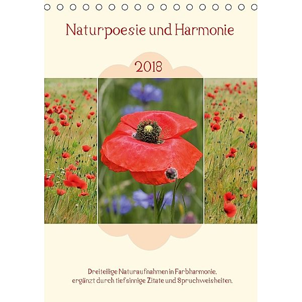 Naturpoesie und Harmonie 2018 (Tischkalender 2018 DIN A5 hoch), SusaZoom