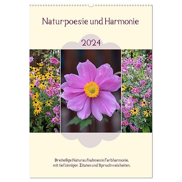 Naturpoesie und Harmonie (Wandkalender 2024 DIN A2 hoch), CALVENDO Monatskalender, SusaZoom