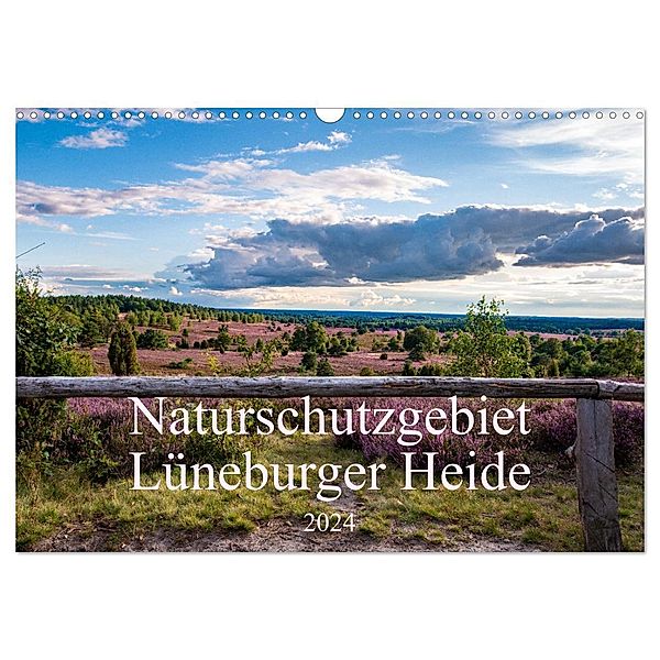Naturschutzgebiet Lüneburger Heide (Wandkalender 2024 DIN A3 quer), CALVENDO Monatskalender, Sandra Lorenzen-Müller