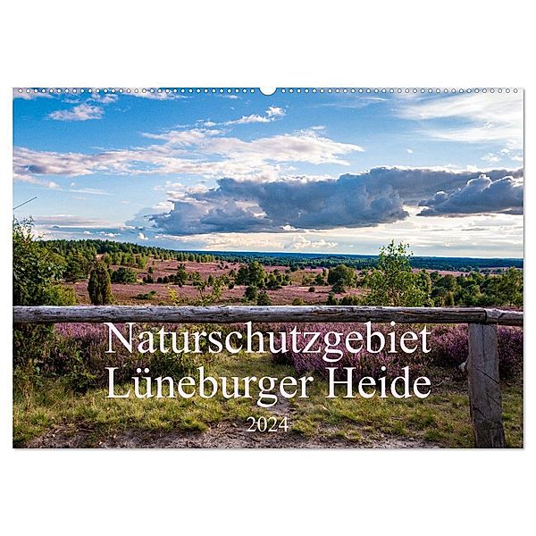 Naturschutzgebiet Lüneburger Heide (Wandkalender 2024 DIN A2 quer), CALVENDO Monatskalender, Sandra Lorenzen-Müller