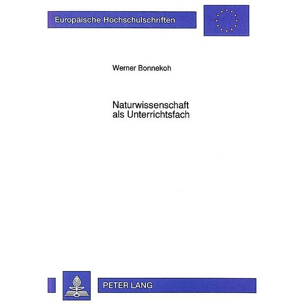 Naturwissenschaft als Unterrichtsfach, Werner Bonnekoh