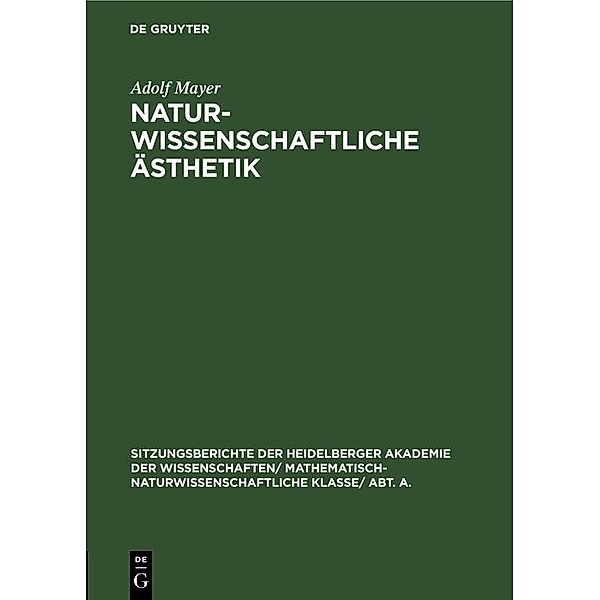 Naturwissenschaftliche Ästhetik, Adolf Mayer