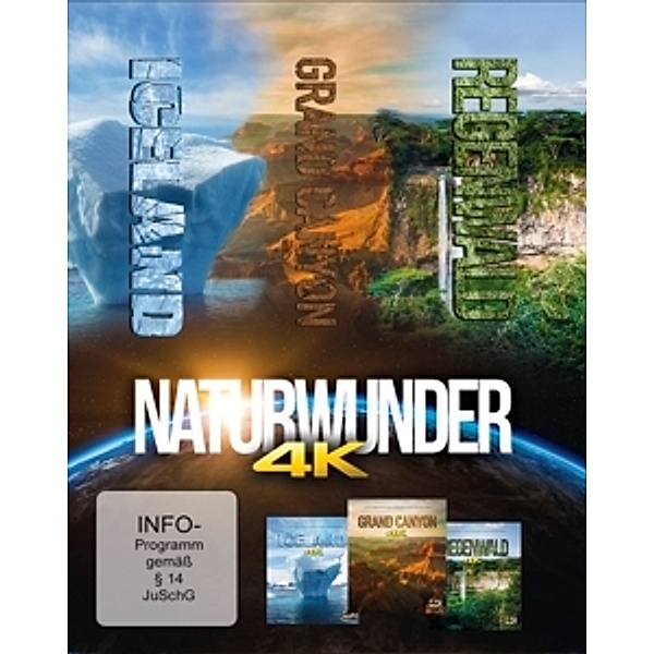 Naturwunder: Grand Canyon - Regenwald - Island BLU-RAY Box, Roman Khomlyak, Reinhard Kungel