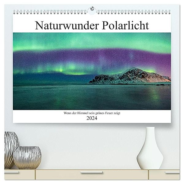Naturwunder Polarlicht (hochwertiger Premium Wandkalender 2024 DIN A2 quer), Kunstdruck in Hochglanz, Stefan Schröder Photography