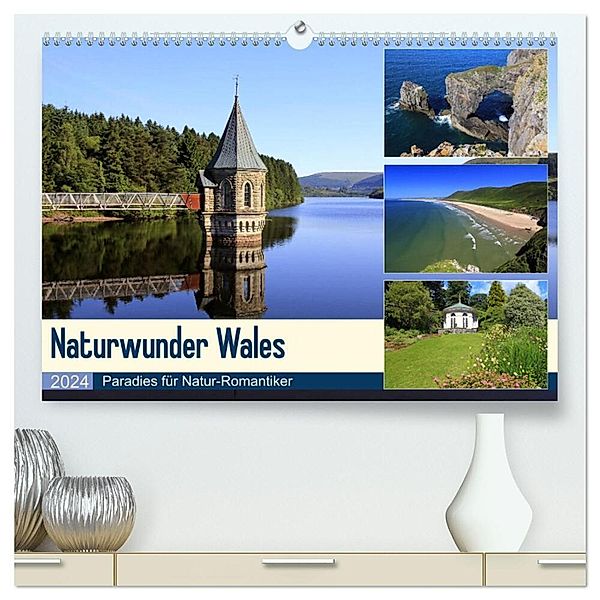 Naturwunder Wales (hochwertiger Premium Wandkalender 2024 DIN A2 quer), Kunstdruck in Hochglanz, Michael Herzog