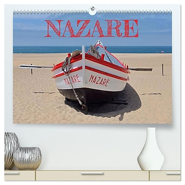 Nazare (hochwertiger Premium Wandkalender 2025 DIN A2 quer), Kunstdruck in Hochglanz, Calvendo, insideportugal