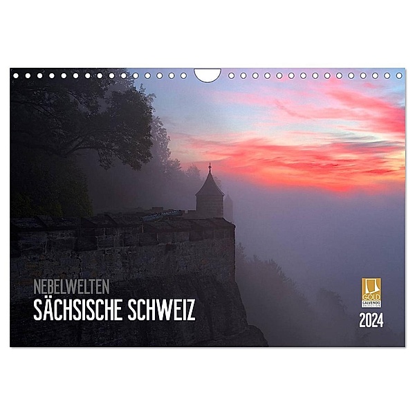 Nebelwelten Sächsische Schweiz (Wandkalender 2024 DIN A4 quer), CALVENDO Monatskalender, Dirk Meutzner