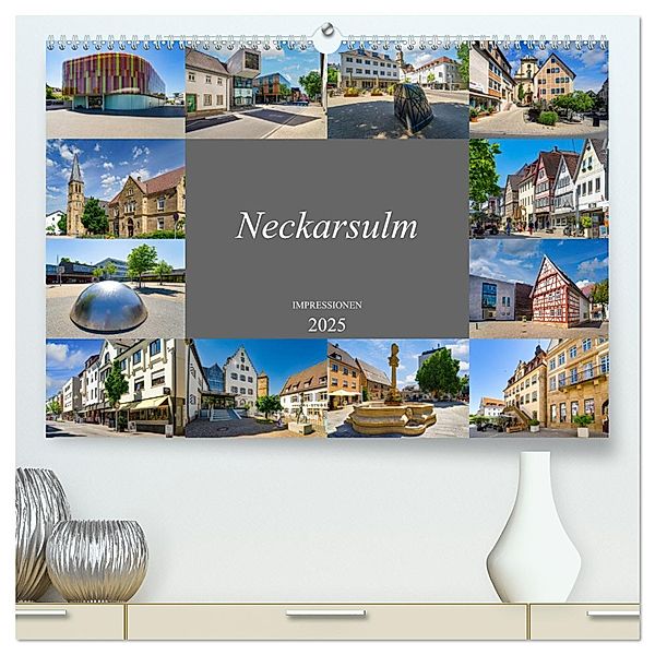 Neckarsulm Impressionen (hochwertiger Premium Wandkalender 2025 DIN A2 quer), Kunstdruck in Hochglanz, Calvendo, Dirk Meutzner