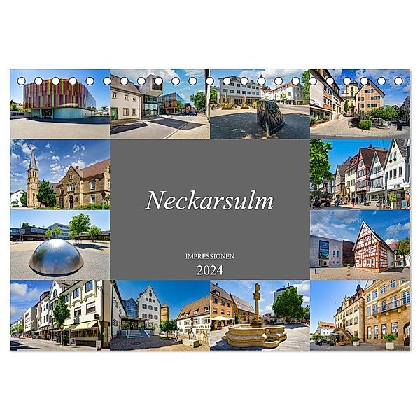 Neckarsulm Impressionen (Tischkalender 2024 DIN A5 quer), CALVENDO Monatskalender, Dirk Meutzner