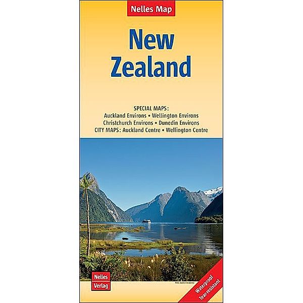 Nelles Map Landkarte New Zealand. Neuseeland / Nouvelle-Zélande / Nueva Zelanda
