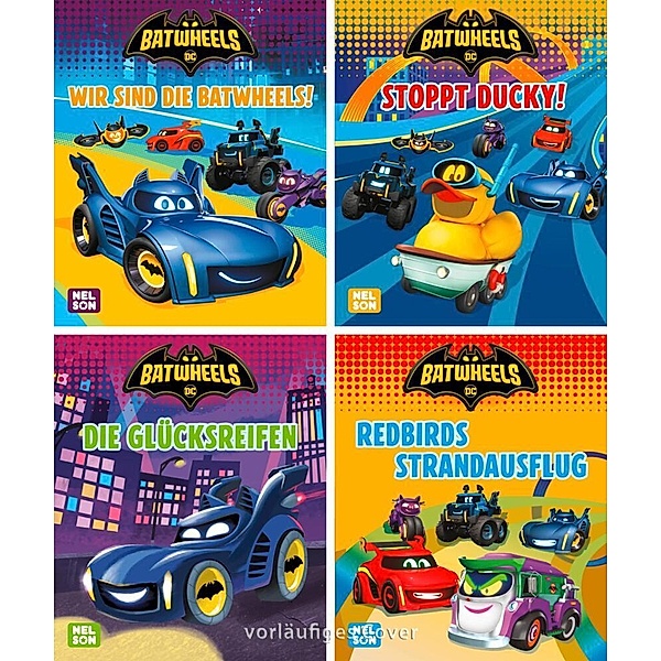 Nelson Mini-Bücher: 4er DC Batwheels 1-4