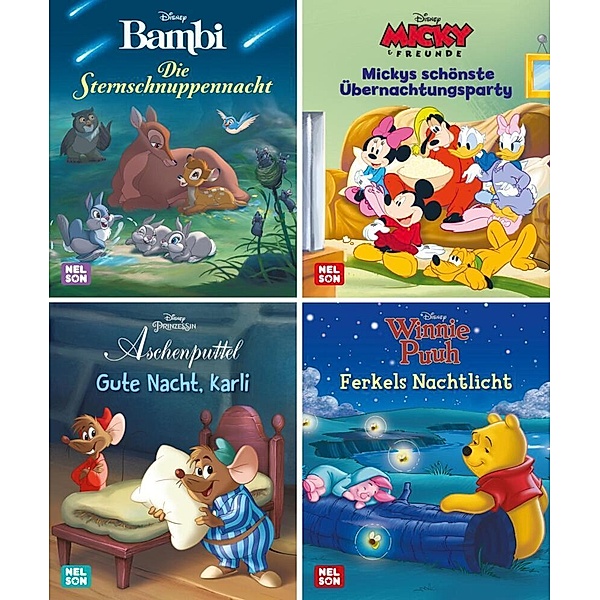 Nelson Mini-Bücher: 4er Disney Gutenacht-Geschichten 1-4