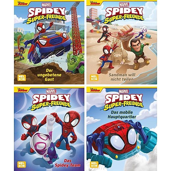 Nelson Mini-Bücher: 4er Marvel: Spidey und seine Super-Freunde: 1-4