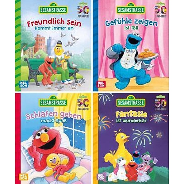Nelson Mini-Bücher: 4er Sesamstrasse 1-4