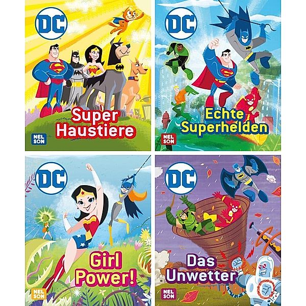 Nelson Mini-Bücher: DC Superhelden 1-4