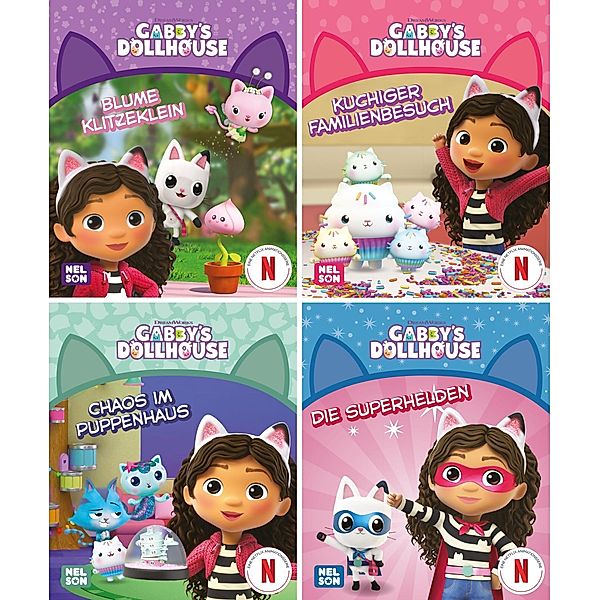 Nelson Mini-Bücher: Gabby's Dollhouse 1-4