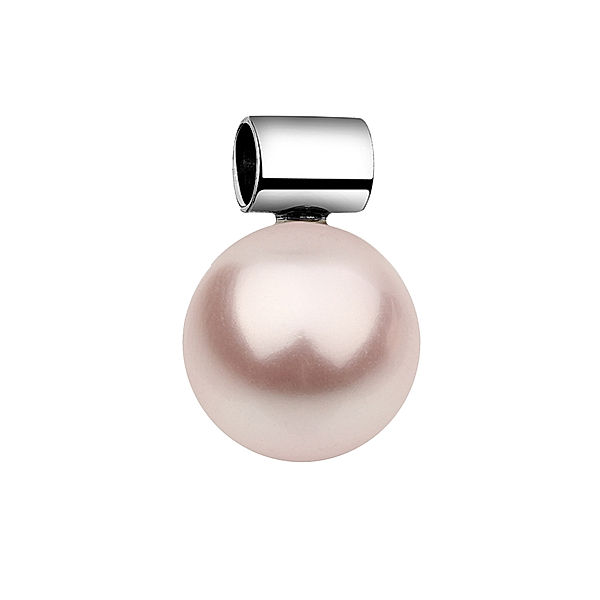 Nenalina Anhänger Basic synthetische Perle 925 Silber (Farbe: Rosa)