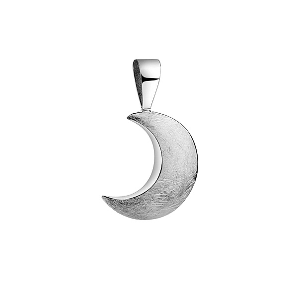 Nenalina Anhänger Halbmond Moon Astro Basic Trend 925 Silber (Farbe: Silber)