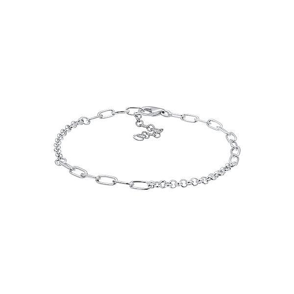 Nenalina Armband Charmträger Bettelarmband Trend Basic 925 Silber (Farbe: Silber, Größe: 18 cm)