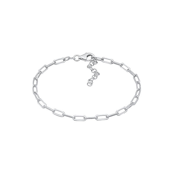 Nenalina Armband Gliederarmband Charmträger Basic 925 Silber (Farbe: Silber, Größe: 16 cm)