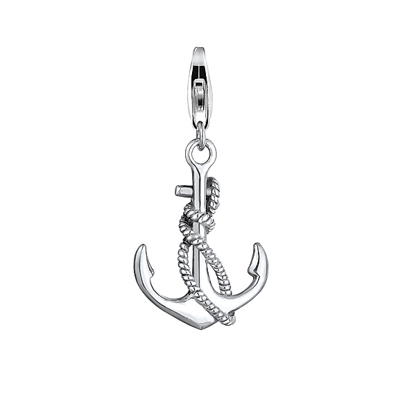 Nenalina Charm Anker Symbol Maritim Meer Kombinierbar 925 Silber (Farbe: Silber)
