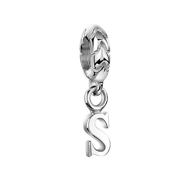 Nenalina Charm Buchstabe Bead Anhänger Initialen Basic 925 Silber (Farbe: Silber, Ausführung: S)