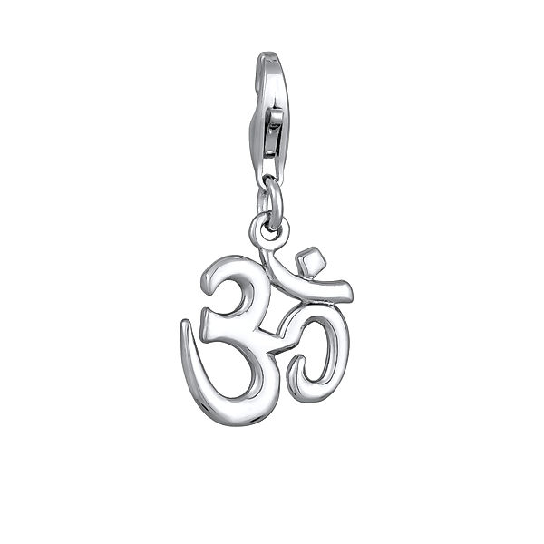 Nenalina Charm Om Symbol Anhänger 925 Silber (Farbe: Silber)