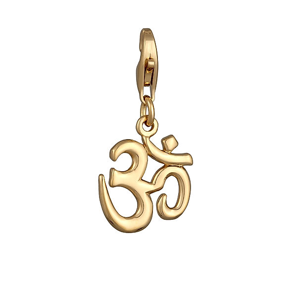 Nenalina Charm Om Symbol Anhänger 925 Silber (Farbe: Gold)