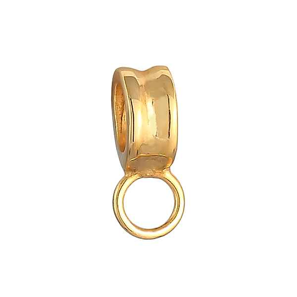 Nenalina Charm Ring-Charm Charmträger Basic Anhänger 925er Silber (Farbe: Gold)