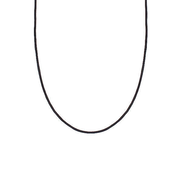Nenalina Halskette Seidenband Kette Basic Kombinierbar 925 Silber (Farbe: Gold, Größe: 50 cm)