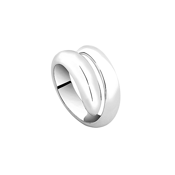 Nenalina Ring Basic Wickelring Fingerschmuck 925 Sterling Silber (Farbe: Silber, Größe: 54 mm)