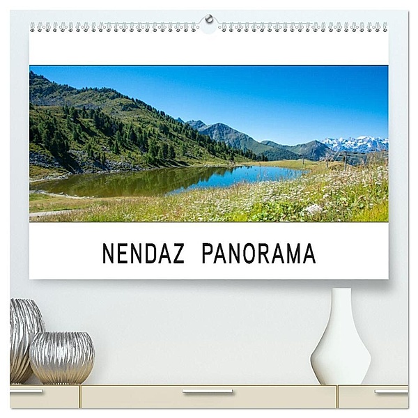 Nendaz Panorama (hochwertiger Premium Wandkalender 2024 DIN A2 quer), Kunstdruck in Hochglanz, Kellmann-Art