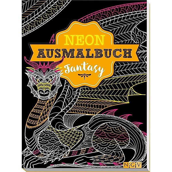 Neon-Ausmalbuch Fantasy