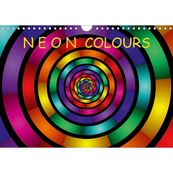 Neon Colours / UK-Version (Wall Calendar 2021 DIN A4 Landscape), gabiw Art