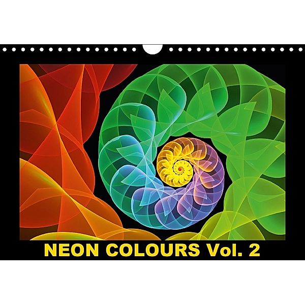 Neon Colours Vol. 2 / UK-Version (Wall Calendar 2018 DIN A4 Landscape), gabiw Art