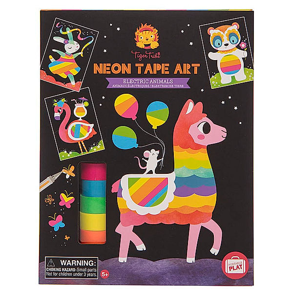 Tiger Tribe Neon Tape Art – Electric Animals 11-teilig