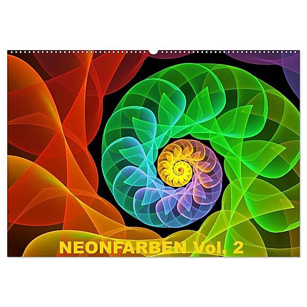 Neonfarben Vol. 2 / CH-Version (Wandkalender 2024 DIN A2 quer), CALVENDO Monatskalender, gabiw Art