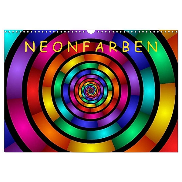 Neonfarben (Wandkalender 2024 DIN A3 quer), CALVENDO Monatskalender, gabiw Art