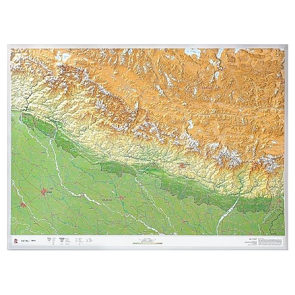 Nepal 1:1.150.000, Gross, Reliefkarte, André Markgraf, Mario Engelhardt