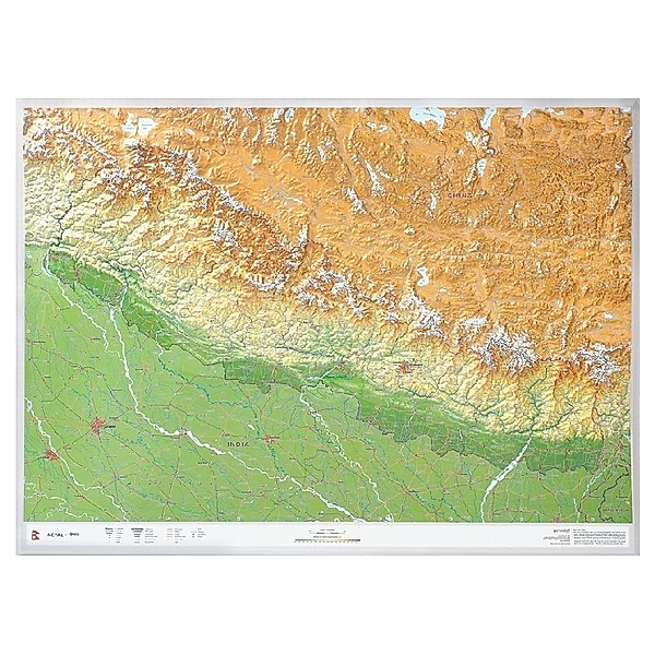 Nepal 1:1.150.000, Groß, Reliefkarte, André Markgraf, Mario Engelhardt