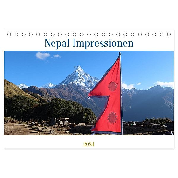 Nepal Impressionen (Tischkalender 2024 DIN A5 quer), CALVENDO Monatskalender, Nicolle Range & Anett Sandner