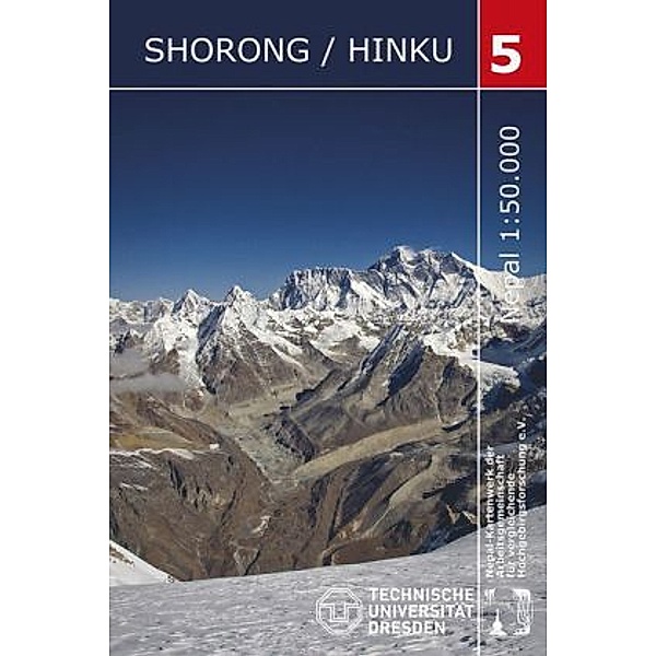 Nepal-Kartenwerk der Arbeitsgemeinschaft für vergleichende Hochgebirgsforschung Shorong / Hinku, Trekking-Karte