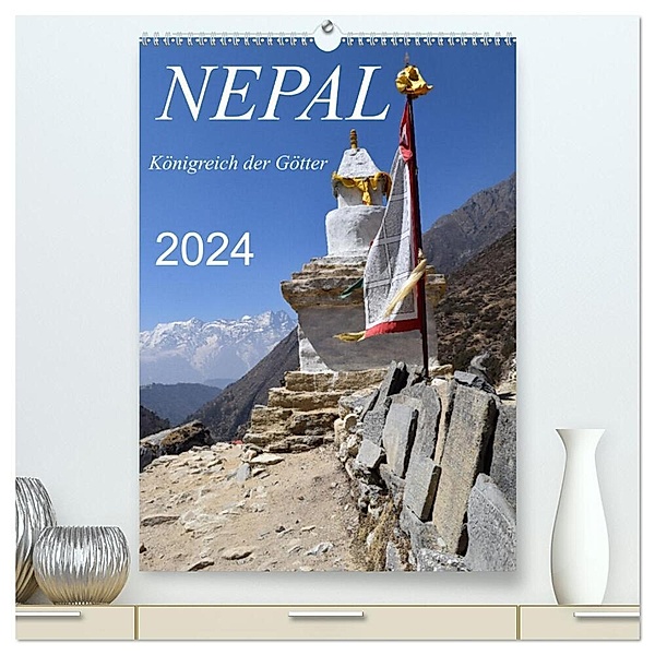 Nepal- Königreich der Götter (hochwertiger Premium Wandkalender 2024 DIN A2 hoch), Kunstdruck in Hochglanz, Holger Weigelt