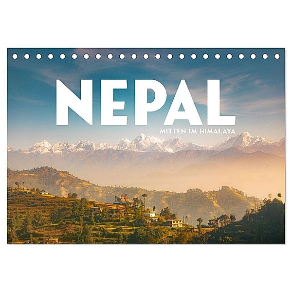 Nepal - Mitten im Himalaya (Tischkalender 2025 DIN A5 quer), CALVENDO Monatskalender, Calvendo, Happy Monkey