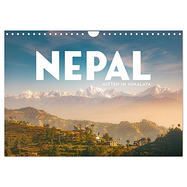 Nepal - Mitten im Himalaya (Wandkalender 2024 DIN A4 quer), CALVENDO Monatskalender, Happy Monkey