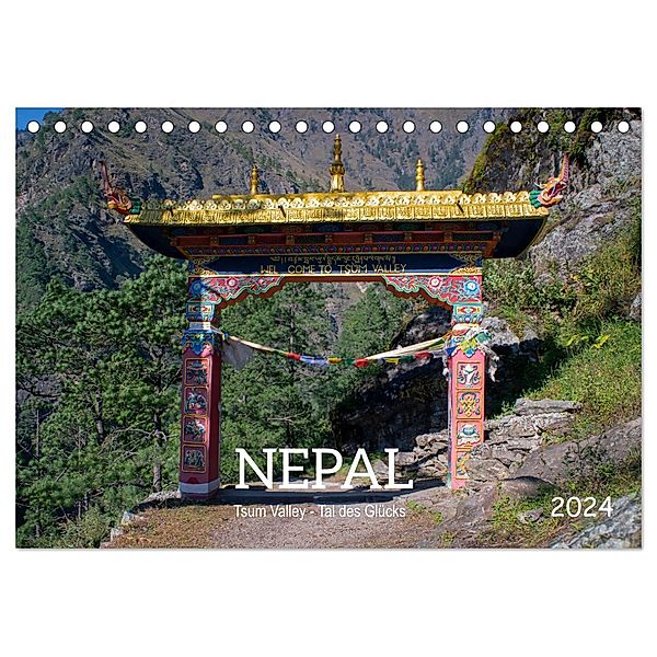 Nepal Tsum Valley - Tal des Glücks (Tischkalender 2024 DIN A5 quer), CALVENDO Monatskalender, Calvendo, Holger Weigelt