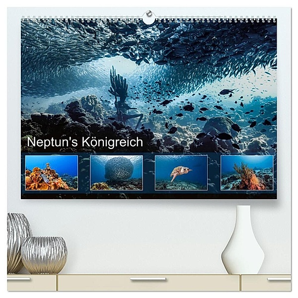 Neptun's Königreich (hochwertiger Premium Wandkalender 2024 DIN A2 quer), Kunstdruck in Hochglanz, Yvonne & Tilo Kühnast - naturepics